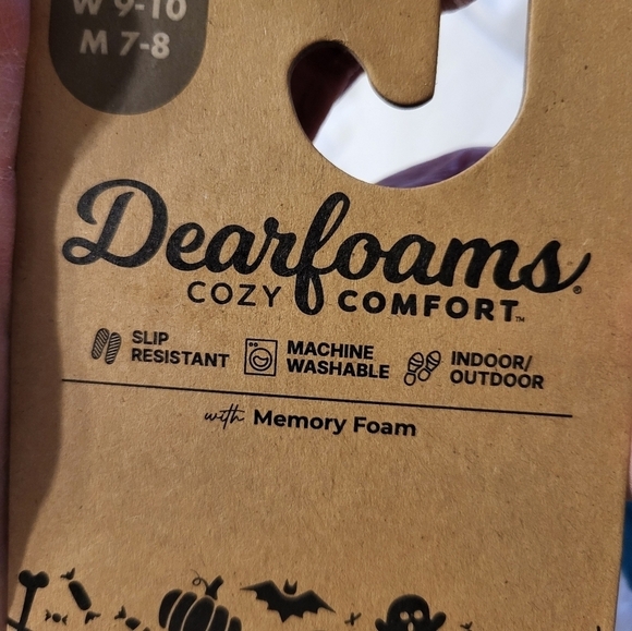 NWT Dearfoams Cozy Comfort Unisex Women's 9-10 Men's 7-8 Memory Foam Sli… - Picture 13 of 15